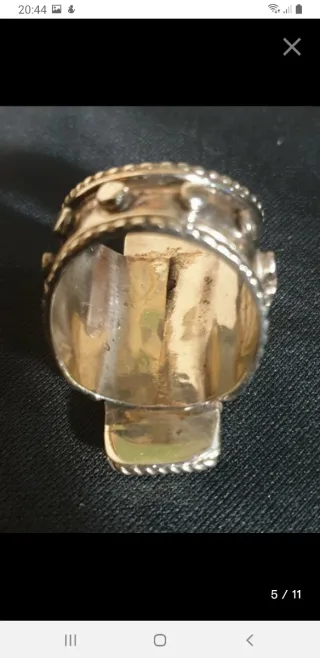 Anillo Tibetano Turquesa y Coral