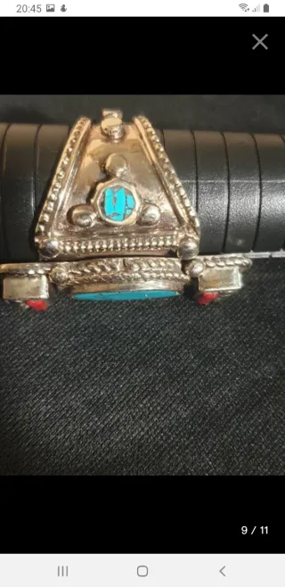 Anillo Tibetano Turquesa y Coral