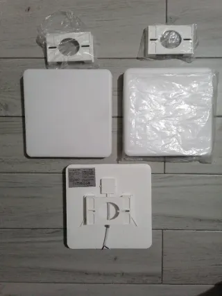 3 Luces LED Cuadradas Blancas