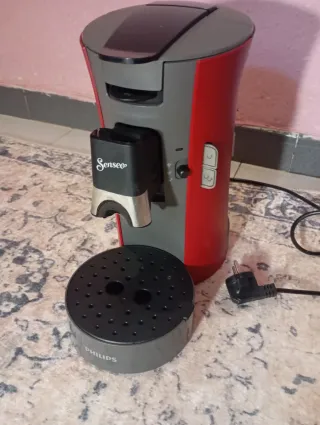 Cafetera Philips Senseo Roja y Gris