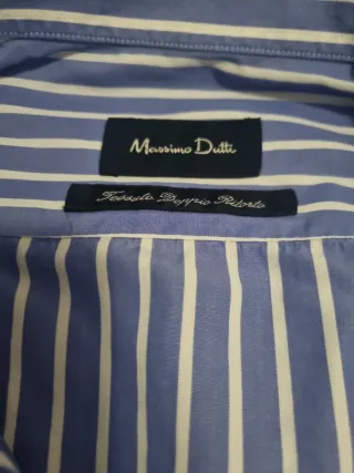 Camisa Massimo Dutti Rayas Azul y Blanco
