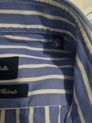 Camisa Massimo Dutti Rayas Azul y Blanco