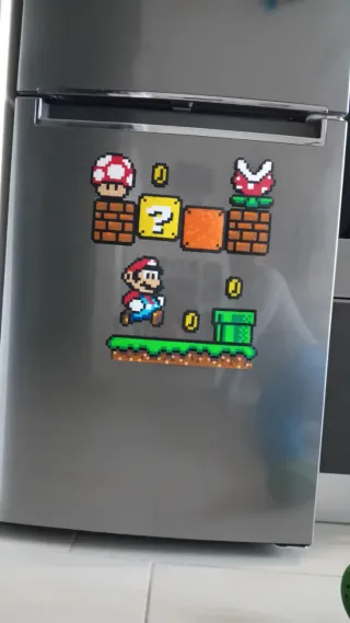 Set calamite Super Mario pixel art fatte a mano