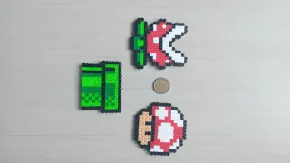 Set calamite Super Mario pixel art fatte a mano