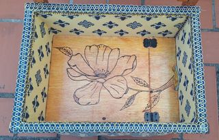 Baúl artesanal grabado a mano