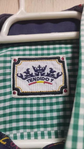 Camisa Tendido 7 Cuadros Vichy Verde Talla M