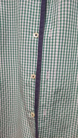 Camisa Tendido 7 Cuadros Vichy Verde Talla M