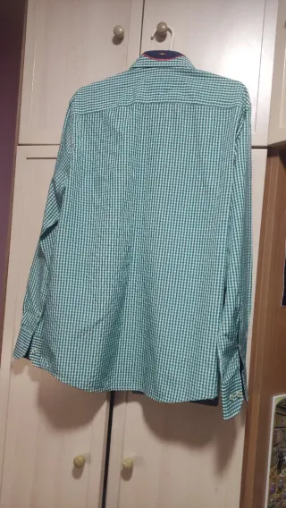 Camisa Tendido 7 Cuadros Vichy Verde Talla M