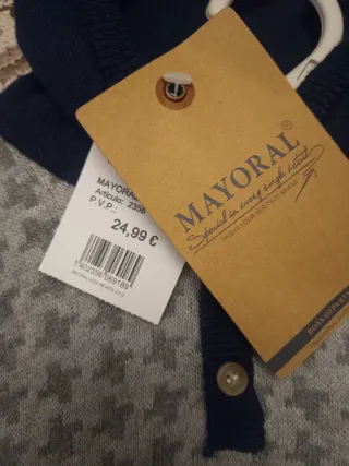 Jersey Mayoral capucha 18 meses gris/azul