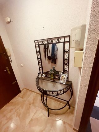 Recibidor Hierro Negro y Cristal