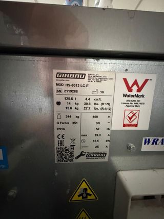 Equipo industrial Girbau para lavandería