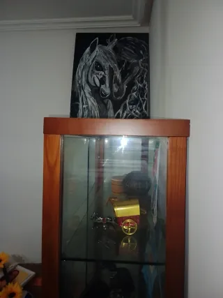 Cuadro Madera Arte Abstracto Blanco y Negro