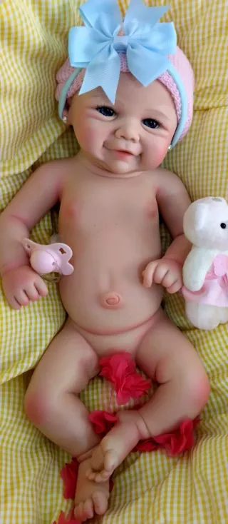 Bebé Reborn Silicona Completa 44cm