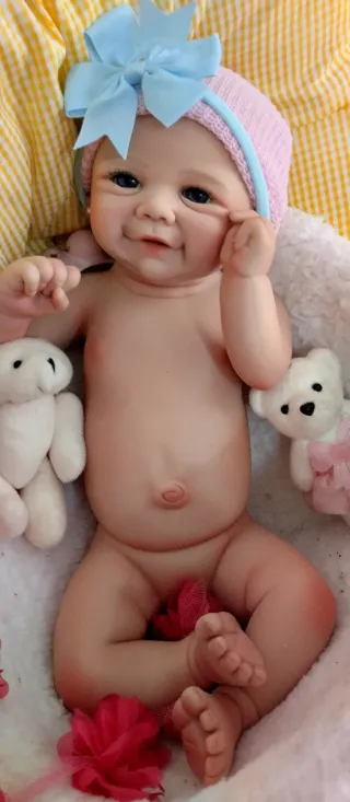 Bebé Reborn Silicona Completa 44cm