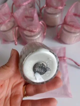 Set 6 Candele Ikea con Sacchetto Organza Rosa