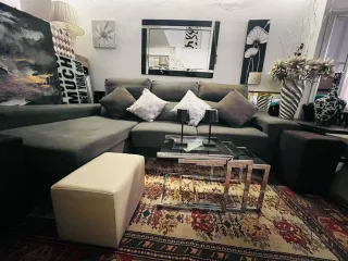 Sofá Chaise Longue Extensible Gris