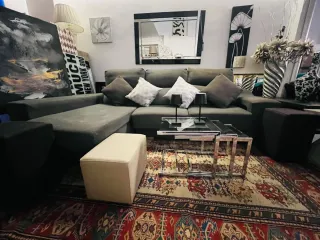 Sofá Chaise Longue Extensible Gris