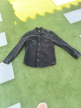 Chaqueta Vaquera Negra Hombre
