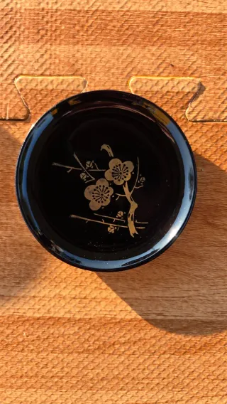 Posavasos japoneses vintage lacados con caja