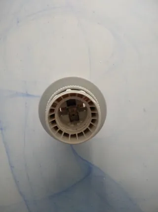 Lámpara de techo cristal azul y blanco