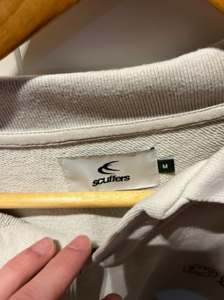 Polo Scuffers Blanco Manga Larga