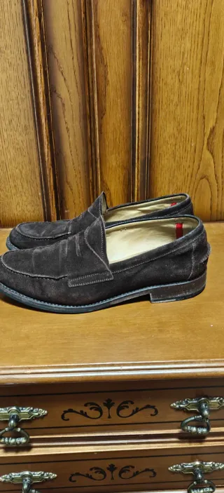 Zapatos de ante marrones