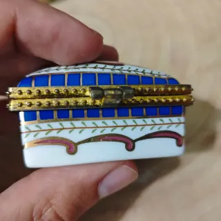 Lote 3 Pastilleros Antiguos Porcelana Nácar