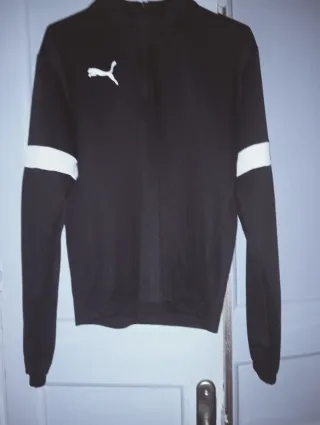 Sudadera Puma Negra Media Cremallera