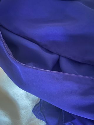 Vestido azul con volantes