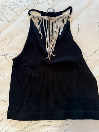 Top Zara con brillos Talla S