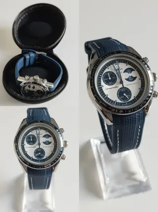 Correa Azul Silicona para Omega x Swatch