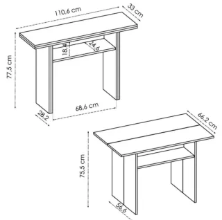 Mesa auxiliar blanca