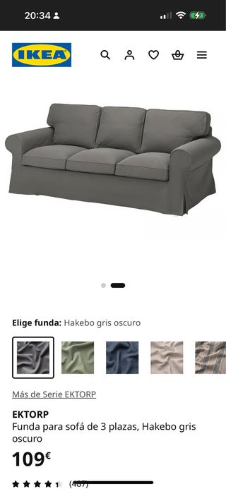 Funda sofá EKTORP gris oscuro IKEA