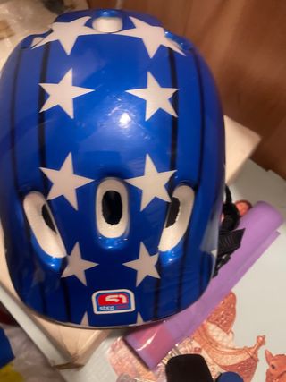 Casco Bici Infantil Estrellas Azul