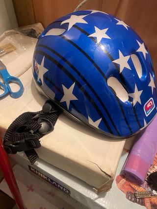 Casco Bici Infantil Estrellas Azul