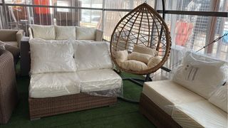 Silla Colgante Ratán + Sofá Modular