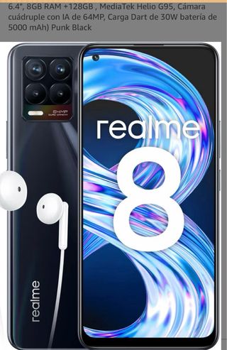 Móvil Negro con Auriculares