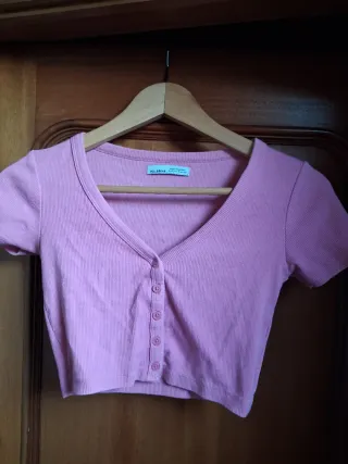 Camiseta Pull&Bear rosa talla XS