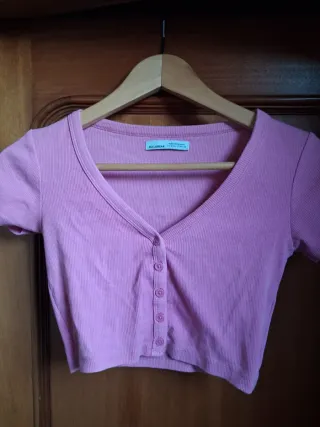 Camiseta Pull&Bear rosa talla XS