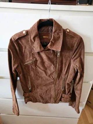 Chaqueta Biker Piel Mango Talla S