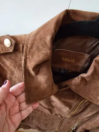 Chaqueta Biker Piel Mango Talla S