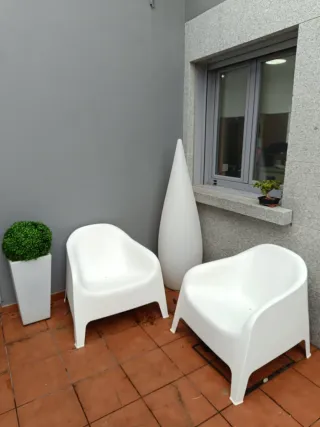 Sofá de jardín blanco IKEA