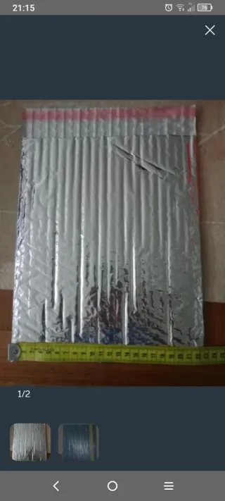 Bolsa burbujas aluminio