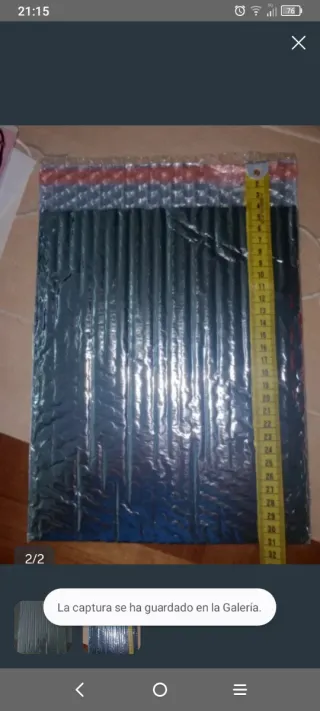 Bolsa burbujas aluminio