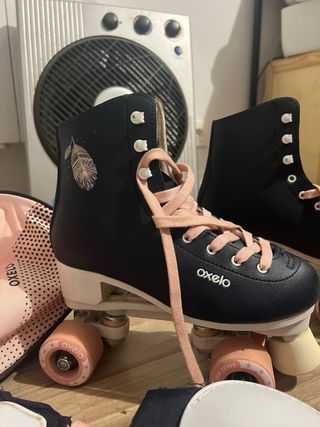 Patines Oxelo Talla 38 + Protecciones y Casco