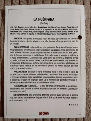 Blu-ray La Huérfana (Terror)