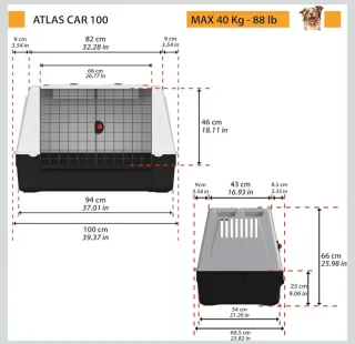 Transportín Perro Coche Ferplast Atlas Car 100
