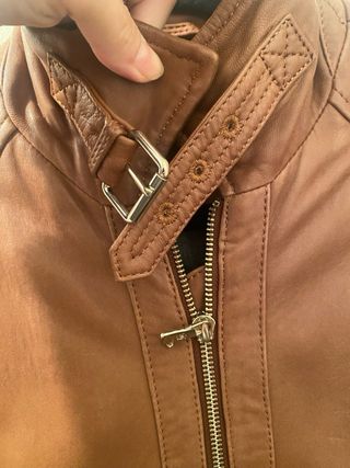 Cazadora Biker Piel Massimo Dutti Talla S