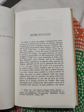 Libro Ciceró . catilinàries.
