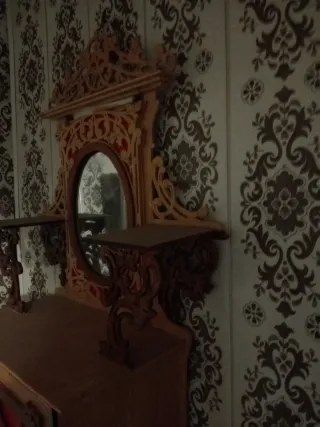 Espejo de pared madera y cristal